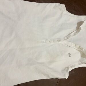 White Sleeveless Polo Shirt Lacoste size 2